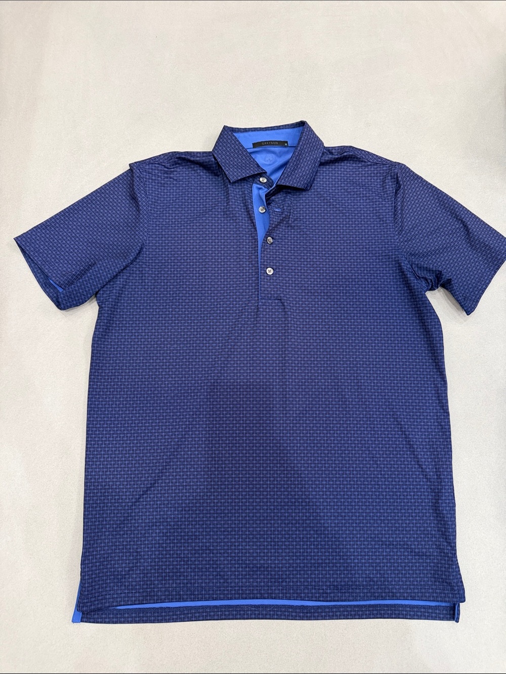 Greyson Men's Navy Blue Short-Sleeve Polo Shirt